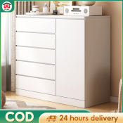 5-Tier White Drawer Storage Chest - Multi-Function Cabinet