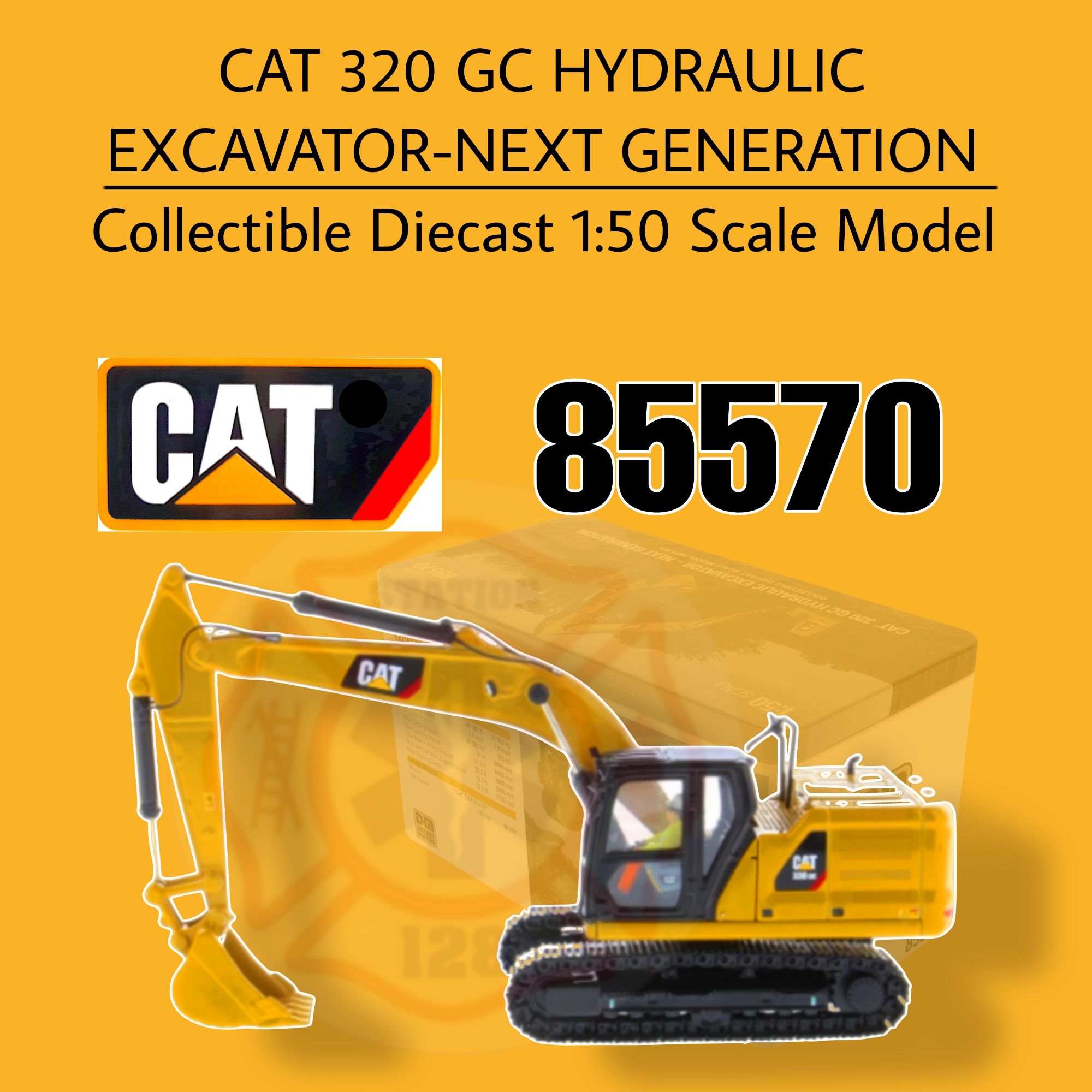 Die Cast Excavator Caterpillar 320 GC Hydraulic Excavator Model