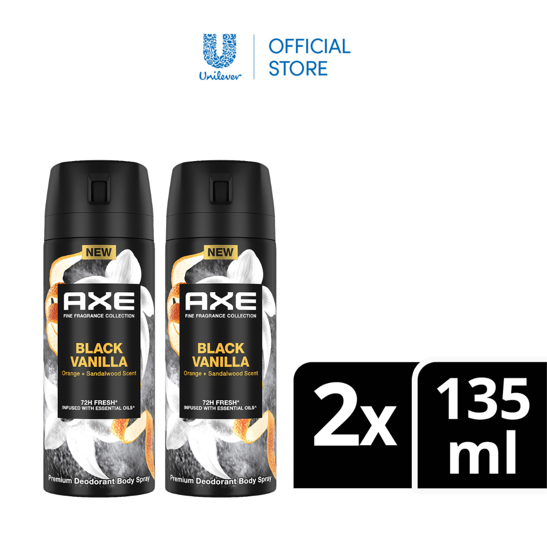 BUNDLE OF 2] Axe Body Spray Gold Temptation 135ml Fresh Deodorant