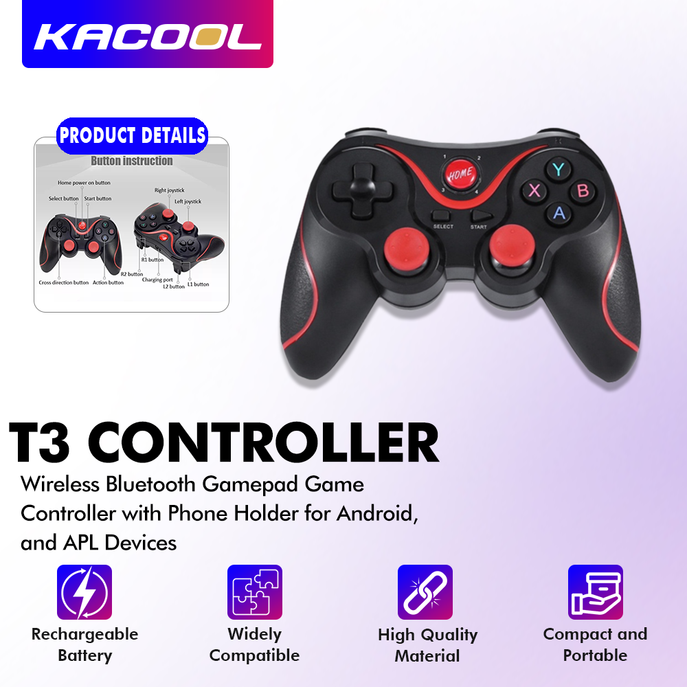 Gen Gamepad T3 Wireless Bluetooth Game Controller for Android and PC