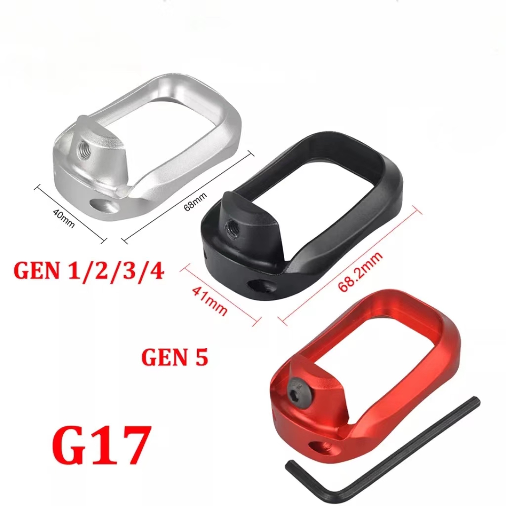Black Anodized Aluminum Magwell For Glock 17 / 34 Gen 5 – TB Accessories