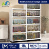 Novoliving Multifunctional Storage Cabinet with Wheels and Flip-up Cover