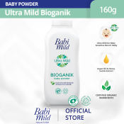 Babi Mild Baby Powder Ultra Mild Bioganik 160g - Natural N' Mild - Organic - Anti-rash, itch relief, sweat protection Baby Essentials, Baby Care