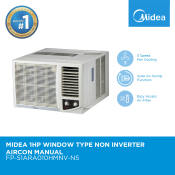 Midea 1.0 HP Window-Type Manual Aircon with Auto-Air Sweep