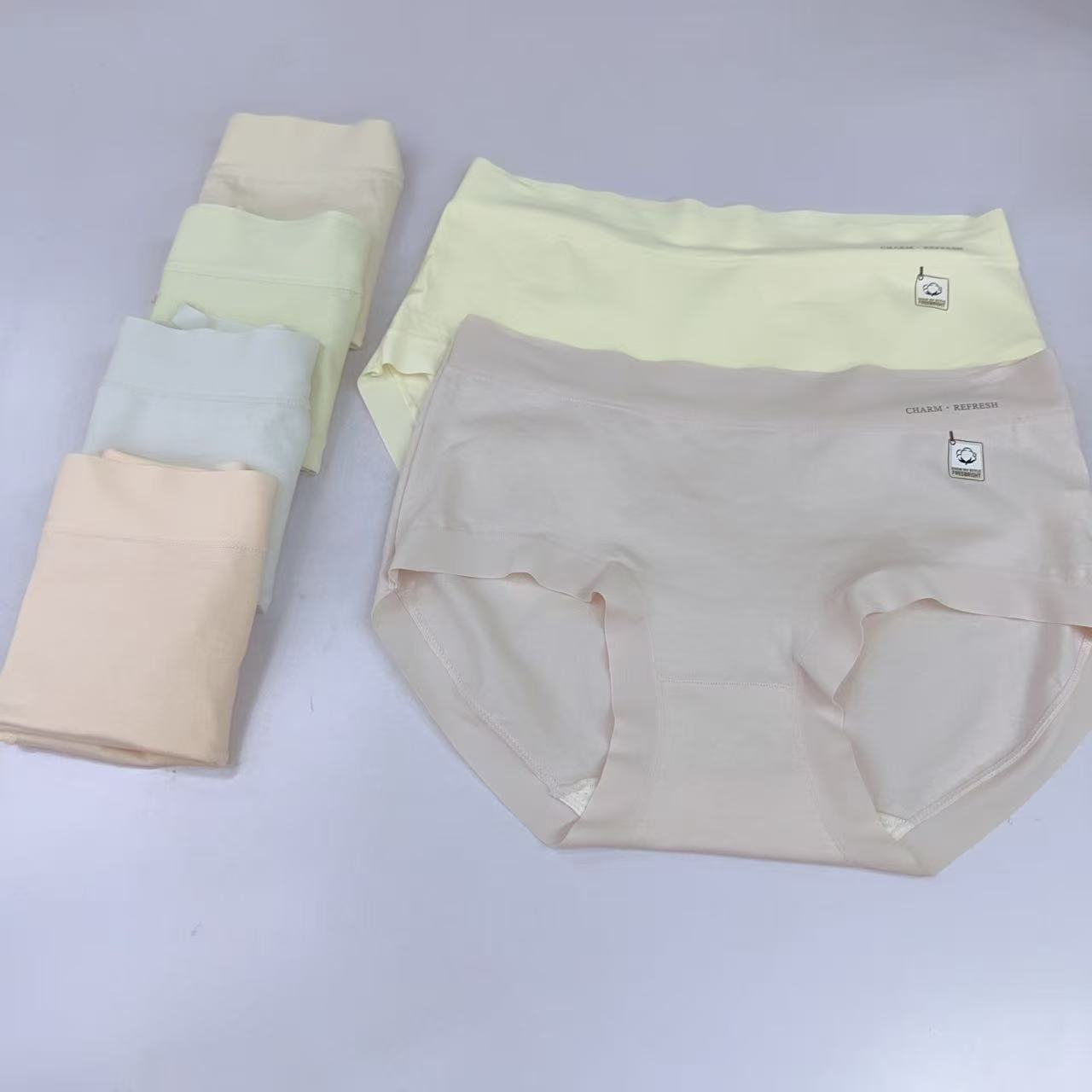 3pcs/set "Girl's Modal Mid-Waist Solid Color Seamless Comfortable Cotton Crotch Briefs"#5004