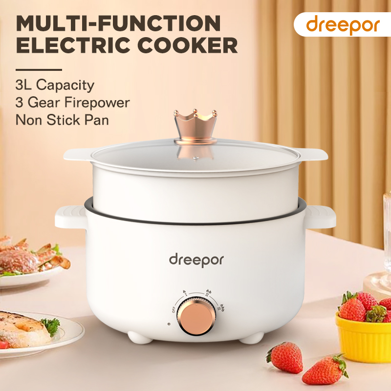 Multifunctional Non-Stick Electric Mini Cooker Non-Stick Cooking Pot 1 —  Shopping-D Service Platform