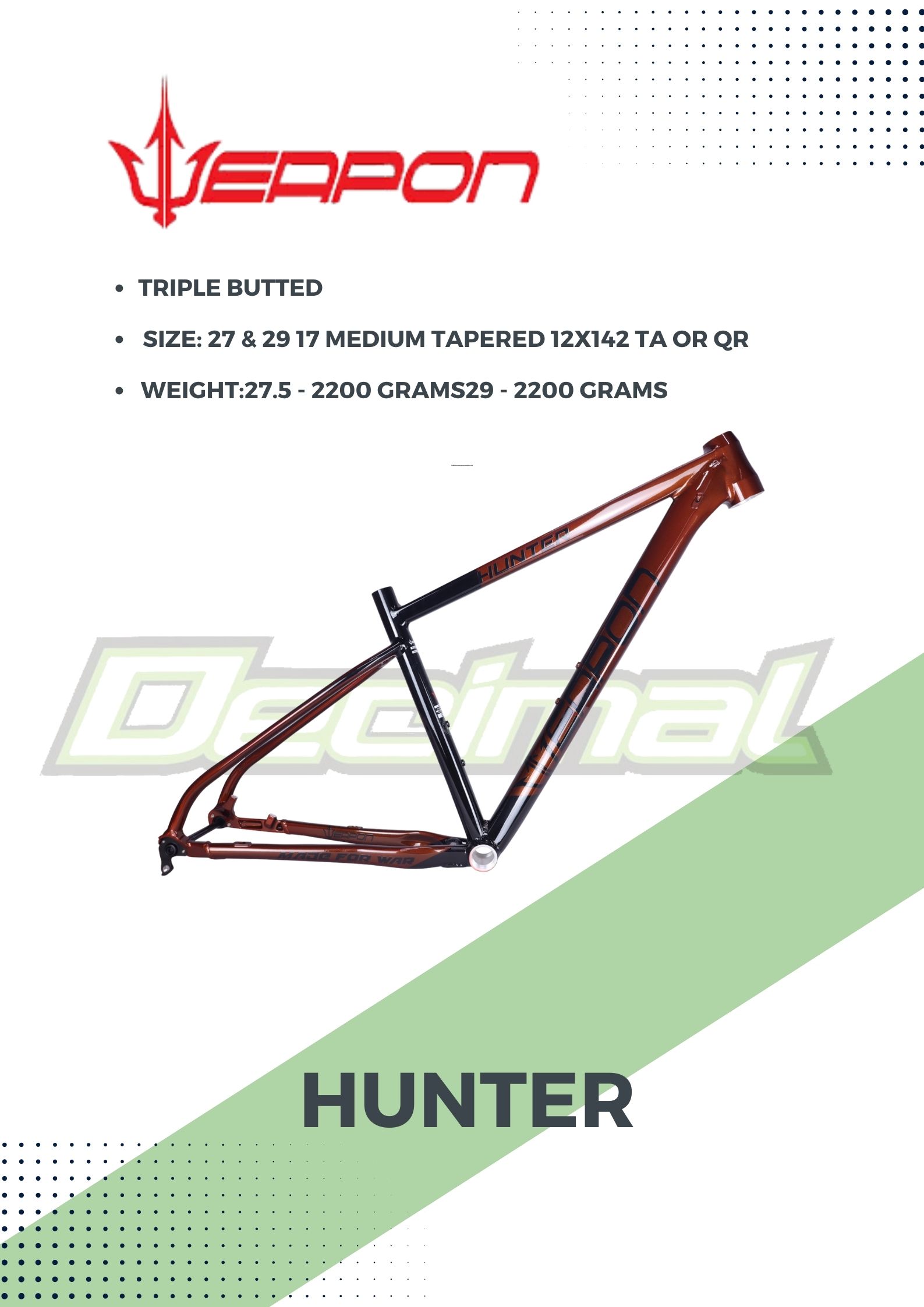 Weapon stealth frame 27.5 sale