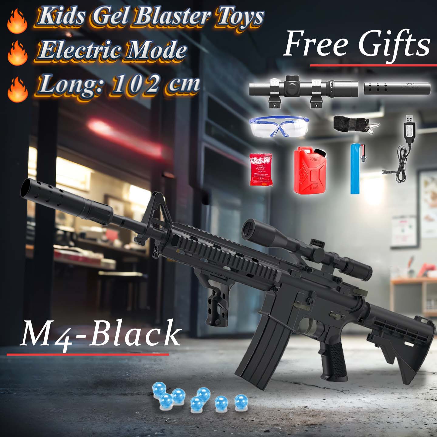 NEW 2023! PDX M4A1 GEL BLASTER WITH BLOW BACK - BLACK or TAN - FREE  SHIPPING!