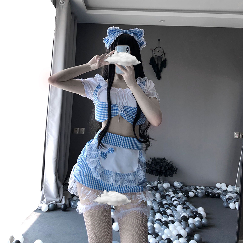 Women Sexy Lingerie Underwear Hem Dress Perspective Cosplay Gothic Loli  Uniform Seduction Cute