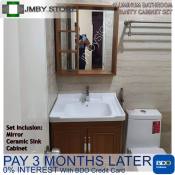 Aluminum Vanity Cabinet with Mirror and Sink - Rust-Resistant