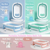 LUB Portable Bath Tub Set for Infants with Non-Slip Feature