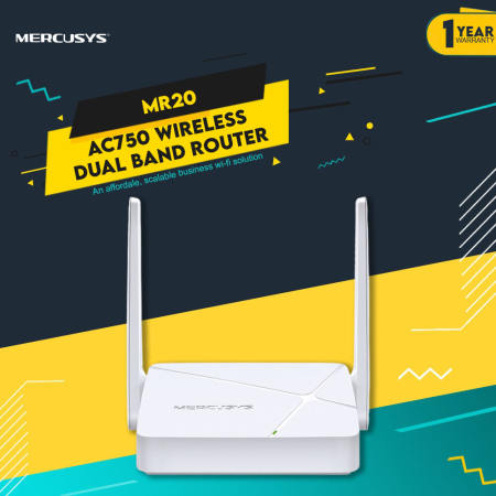 Mercusys MR20 AC750 Dual-Band Wi-Fi Router | Router | Wireless WiFi Router | WiFi Router | Wi-Fi Router | WiFi 5 Router | Wi-Fi 5 Router | Mercusys | TP-Link by Ejd