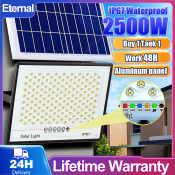 2500W Solar Flood Light with Remote Control - Waterproof LED