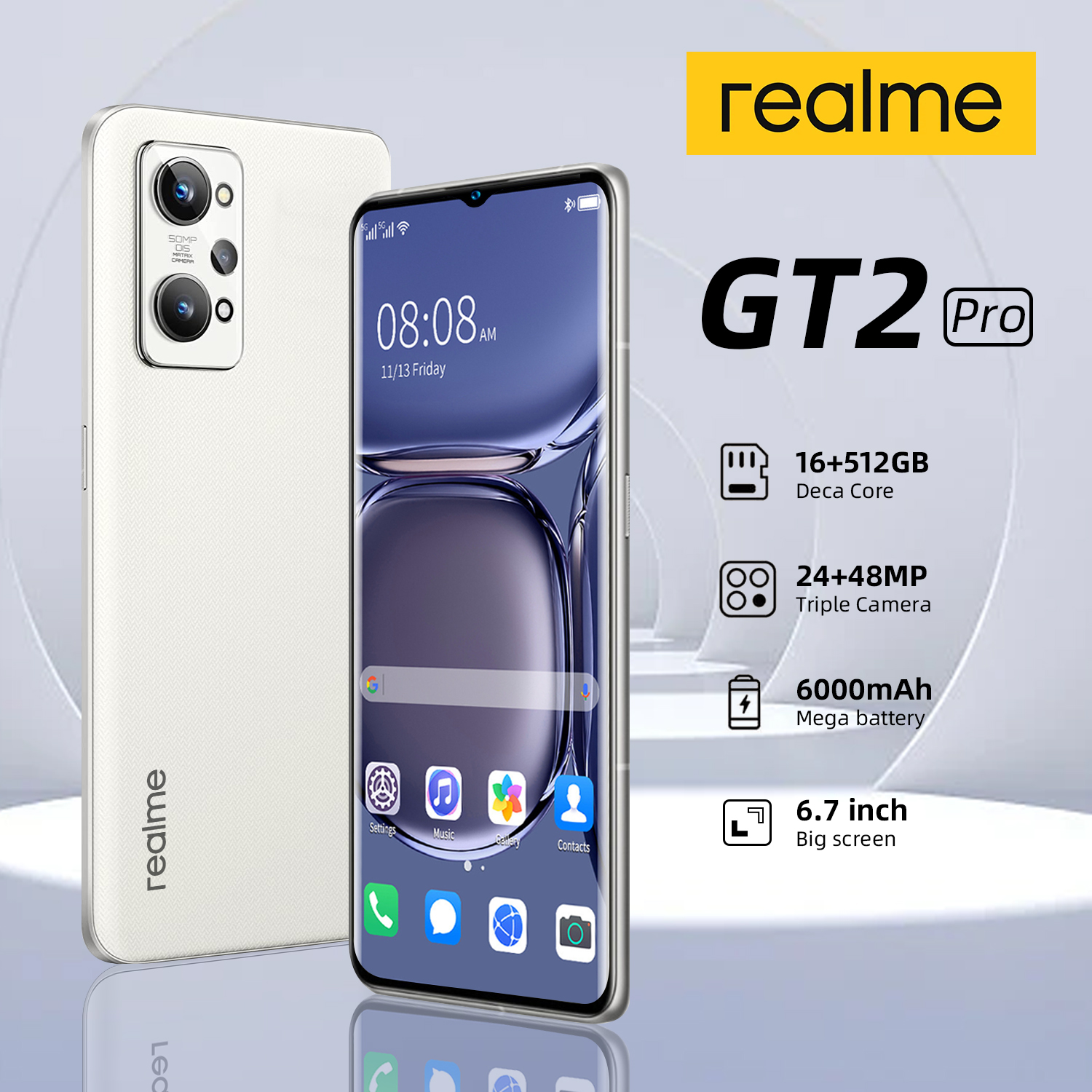 Realme GT2 Pro Cellphone 6.7inch HD Original Realme SmartPhone Big Sale  2023 Android Brand New 5G