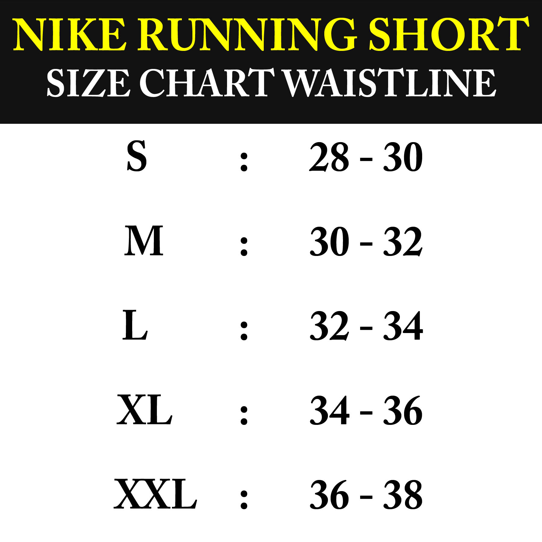 nike running shorts sizing