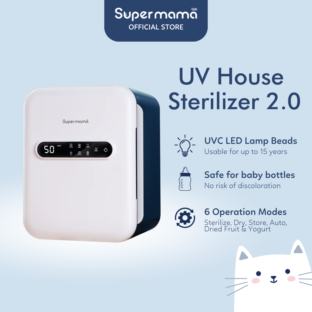 [LAUNCH OFFER] Supermama Lab UV House Steriliser 2.0 | User-friendly Compact & Convenient Dryer & Sterilizer