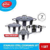Chef's Gallery Stainless Steel Cookware Set 7pcs