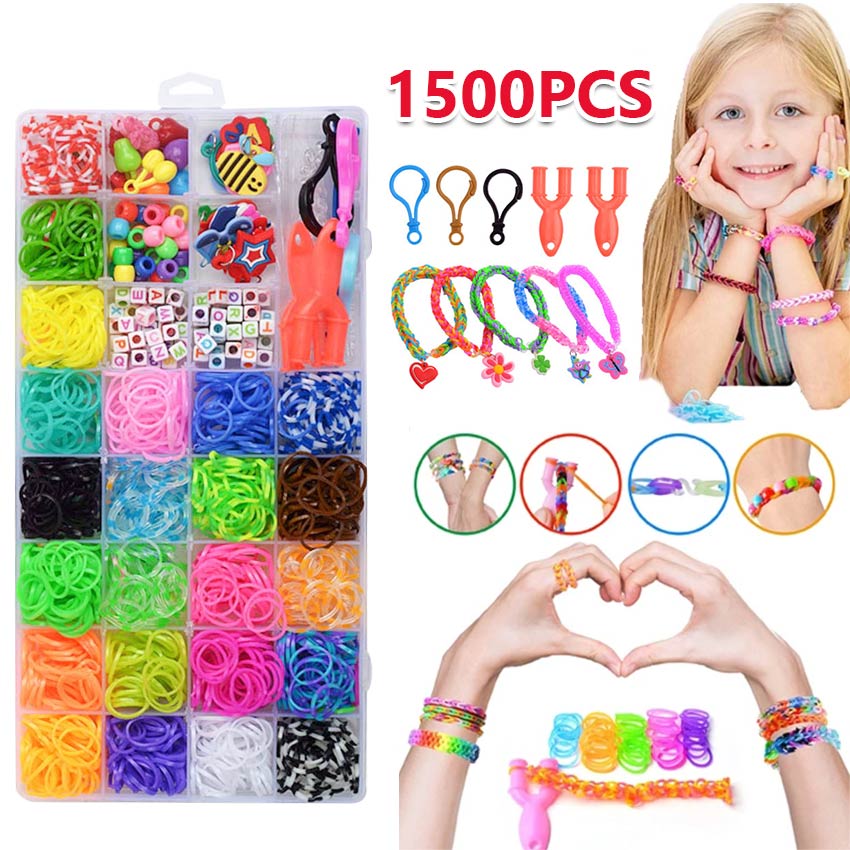 Rubber Bands Loom DIY Weave Box Elastic Bracelet Handicraft Creative Kit  Girls Gift Kids Toys for Children 7 8 10 years Teenage - Price history &  Review, AliExpress Seller - 66 baby Store