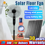 Solar Electric Fan with Charger Stand - 12 Inch