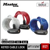 Master Lock Bike Cable Lock - Key Operated, 1.8m x 8mm