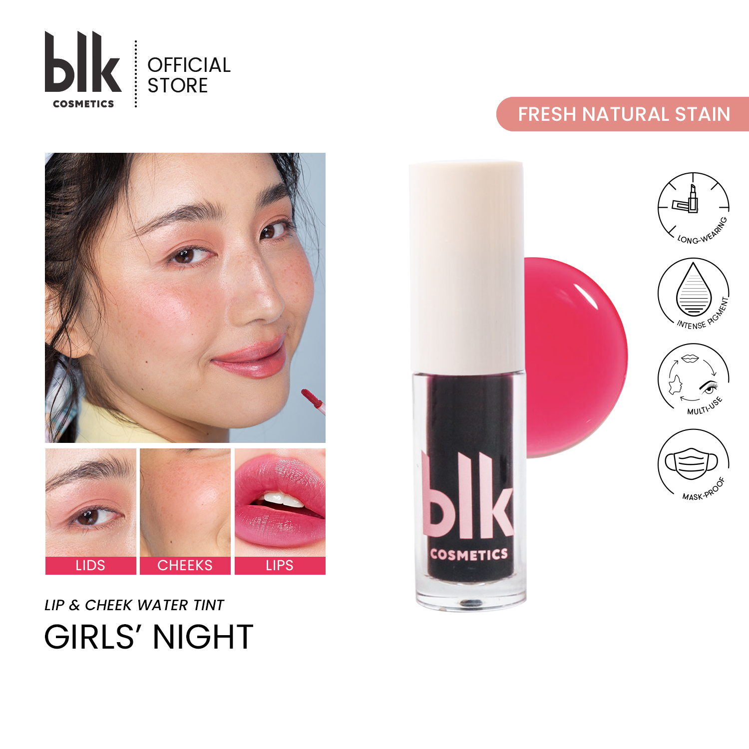 Discount on Blk Cosmetics  shoes - SKU: Blk Cosmetics Lip And Cheek Water Tint Girls' Night