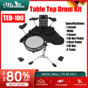 Minsine Table Top Drum Kit  with Built in Speakers