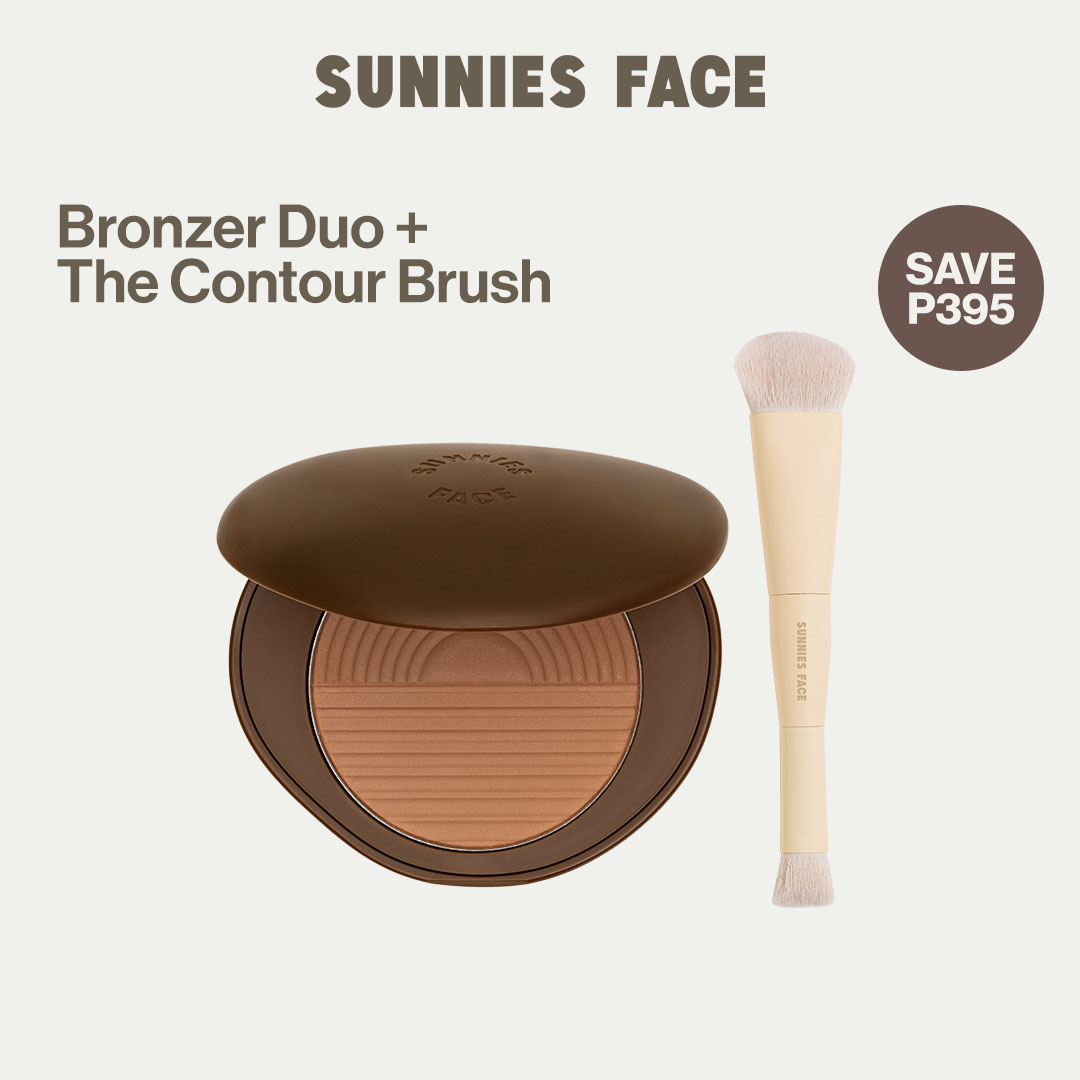 Discount on Sunnies Face  shoes - SKU: Sunnies Face Healthy Touch Bronzer + Brush Set [Bronzer Duo + The Contour Brush]