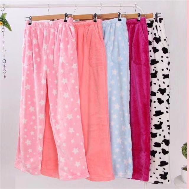Lazada Philippines - Oversep Pajama Pants Pranela Adult Girls Sleepwear(Cotton fitted 26-34)