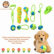 Pet Cat Dog Cleaning Molar Cotton String Chewing Ball Toy