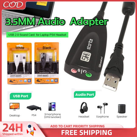 USB 7.1 Stereo Sound Card for Laptop and PS4/5