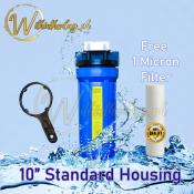 Standard Blue 10 inch Water Filter Housing with Free Filter