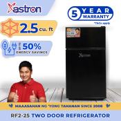 Astron RF2-25 Energy Efficient Two Door Refrigerator - 5 Year Warranty