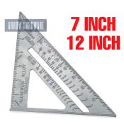 Triangle Ruler Aluminum Alloy Speed Square Layout 7'/12'