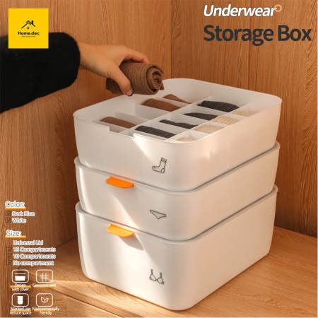 Underwear Storage Box - Stackable Organizer for Bras and Underwear