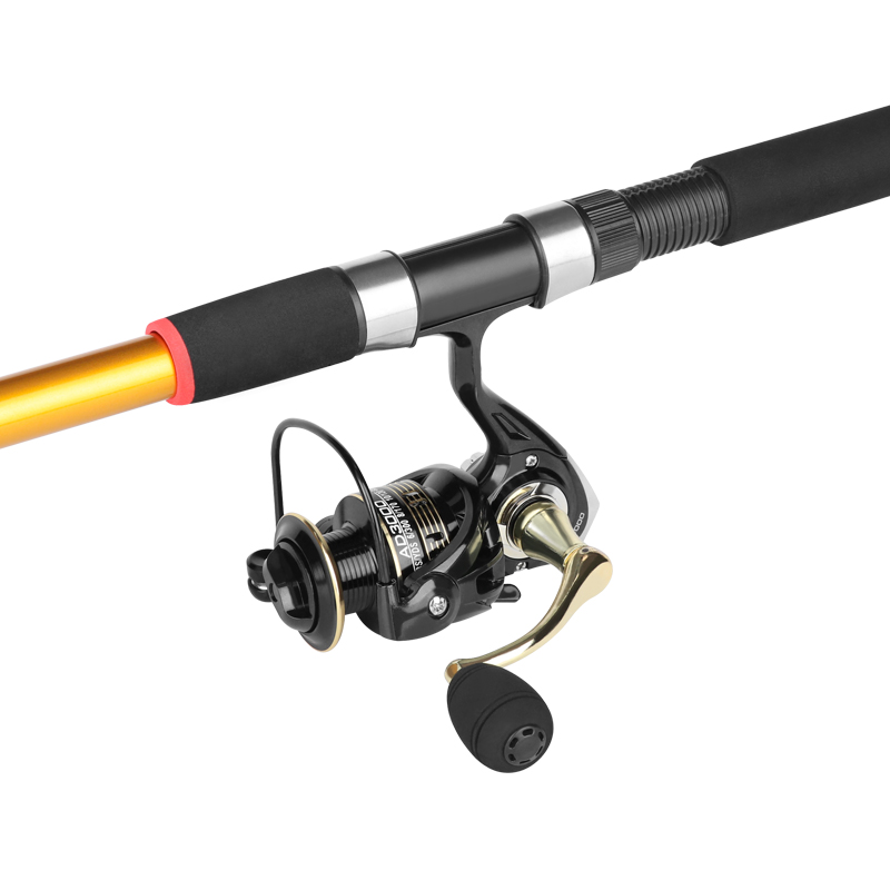 Telescopic 2.1m fishing rod and reel combination complete set of