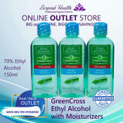 GreenCross 70% Ethyl Alcohol 150ml with Moisturizers, Pocket Size