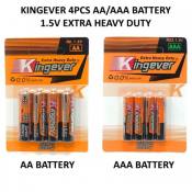 Kingever AAA, AA Battery 4pcs/1pad Batteries