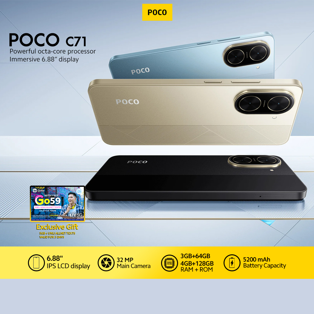 POCO C71 UNISOC T7250 32MP Camera 5200 mAh Battery