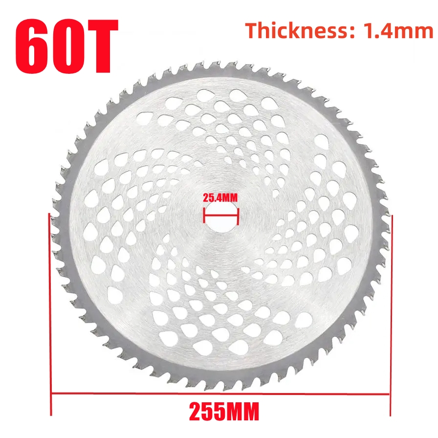 Triangle Brush Cutter Blade,Durable Manganese Steel Trimmer Blade with Serrated Edges,255mm Weed Eater Blade Kit for String Trimmers - Image 2