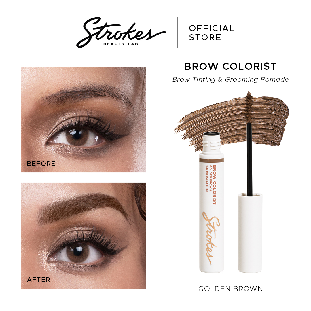 Discount on Strokes Beauty Lab  shoes - SKU: Strokes Brow Colorist In Golden Brown [ Tinted Brow Mascara, Brow Pomade ]