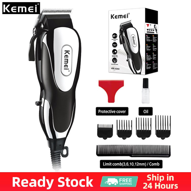 Hair Clippers for Men, Hair Trimmer LCD Display Rechargeable 12W Powerful Motor Barber Hair Clipper Gold and Silver All Metal Trimmers (Color Silver