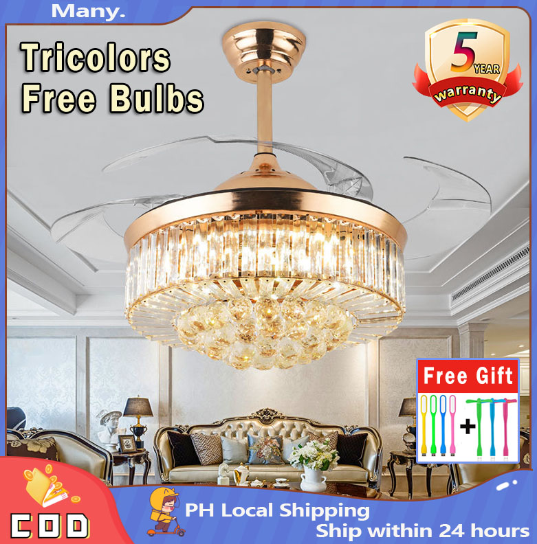 【Free gift】42 Inch Ceiling Fan With Concealed Fan Light Remote Control Inverter Motor Pendant Fan With Led Light Ceiling Fan Presyo  5,399 Piso*Libreng Shipping