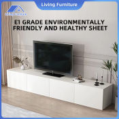 EXINHOME Modern TV Stand with Storage Cabinet, 120cm/140cm