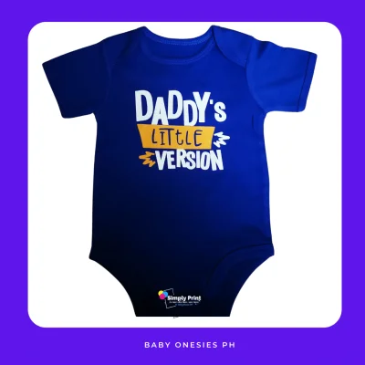 Daddy's Little Version Statement Baby Onesie Baby girl Baby boy 0-12 months Cotton Romper (4)