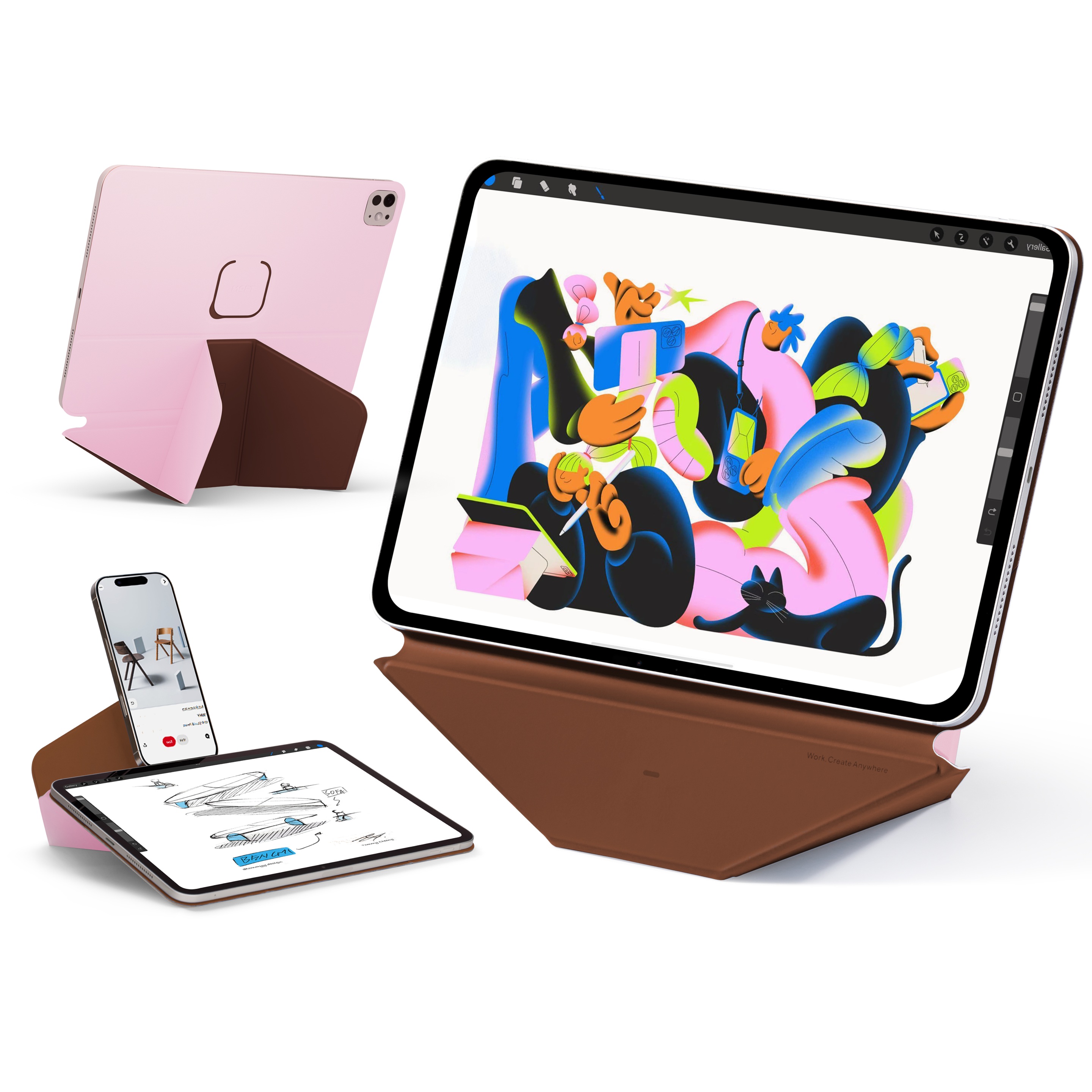 MOFT Dynamic Folio for iPad Air 11'' M2/M3/M4 & Pro 13'' M4 & iPad mini 7/6 iPad Magenetic Stand Cover Foldable - Image 2