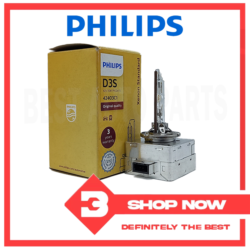 thumbnail image 2 of Philips D3S 42403C1 35W Xenon HID Headlight Bulb - 4200K Warm White, 1 Pack 2 of 6