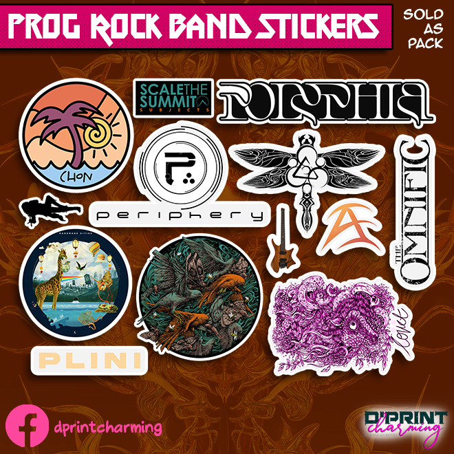 15 pcs Rock Band Stickers Waterproof Laminated Sticker Pack