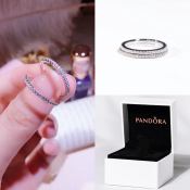 Pandora Promise Ring - Sterling Silver Micro-Set Moissanite Diamond