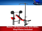 Matrix 168 Bench Press with 80lbs. Vinyl Plates Included