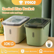 Airtight 10KG Rice Storage Container with Locking Lid